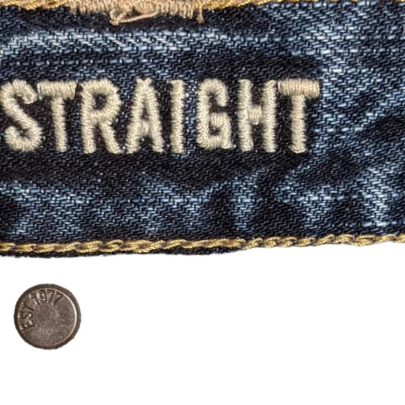 American Eagle straight leg jeans men's button fly distressed destroyed… - Picture 3 of 11